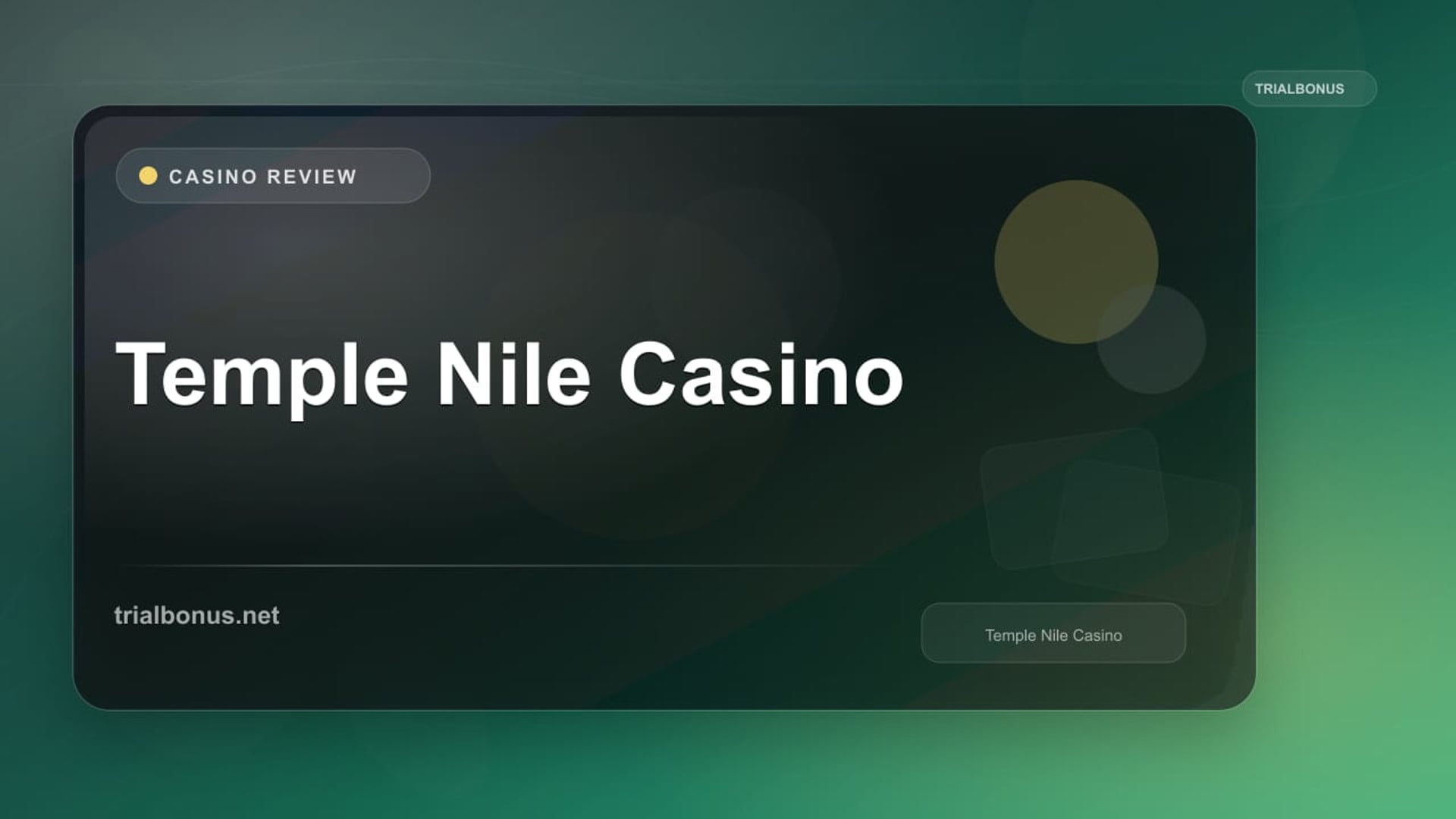 Temple Nile Casino review