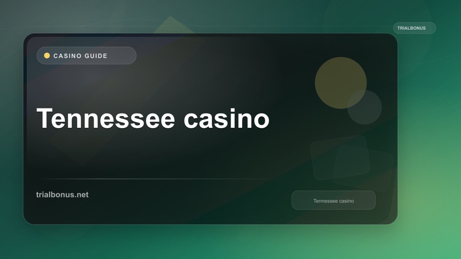Tennessee online casino Guide review