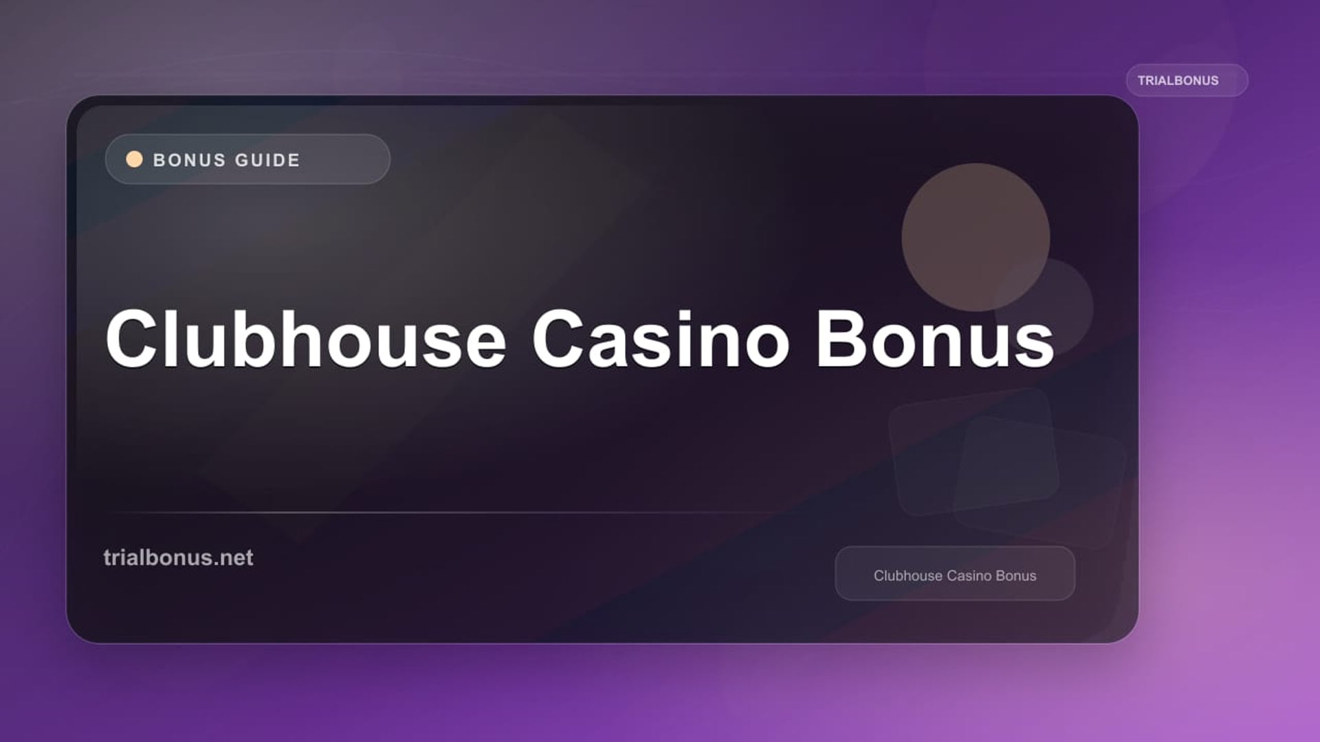 Clubhouse Casino Bonus review