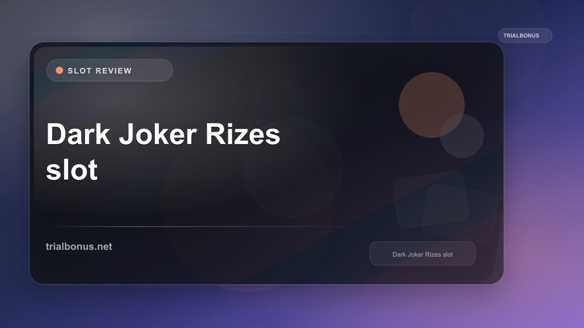 The Dark Joker Rizes Slot: What to Check Before Playing review