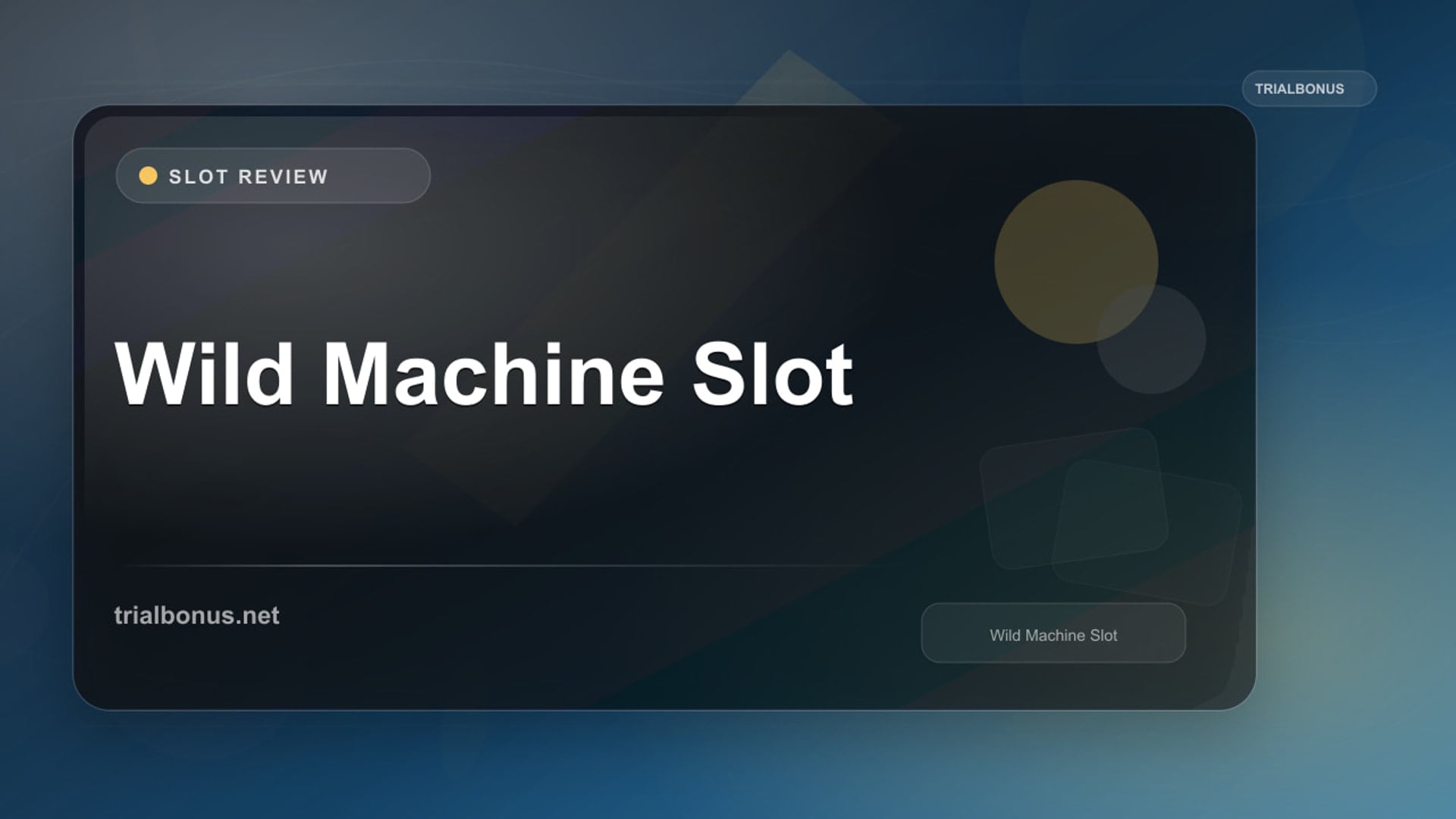 Wild Machine Slot review