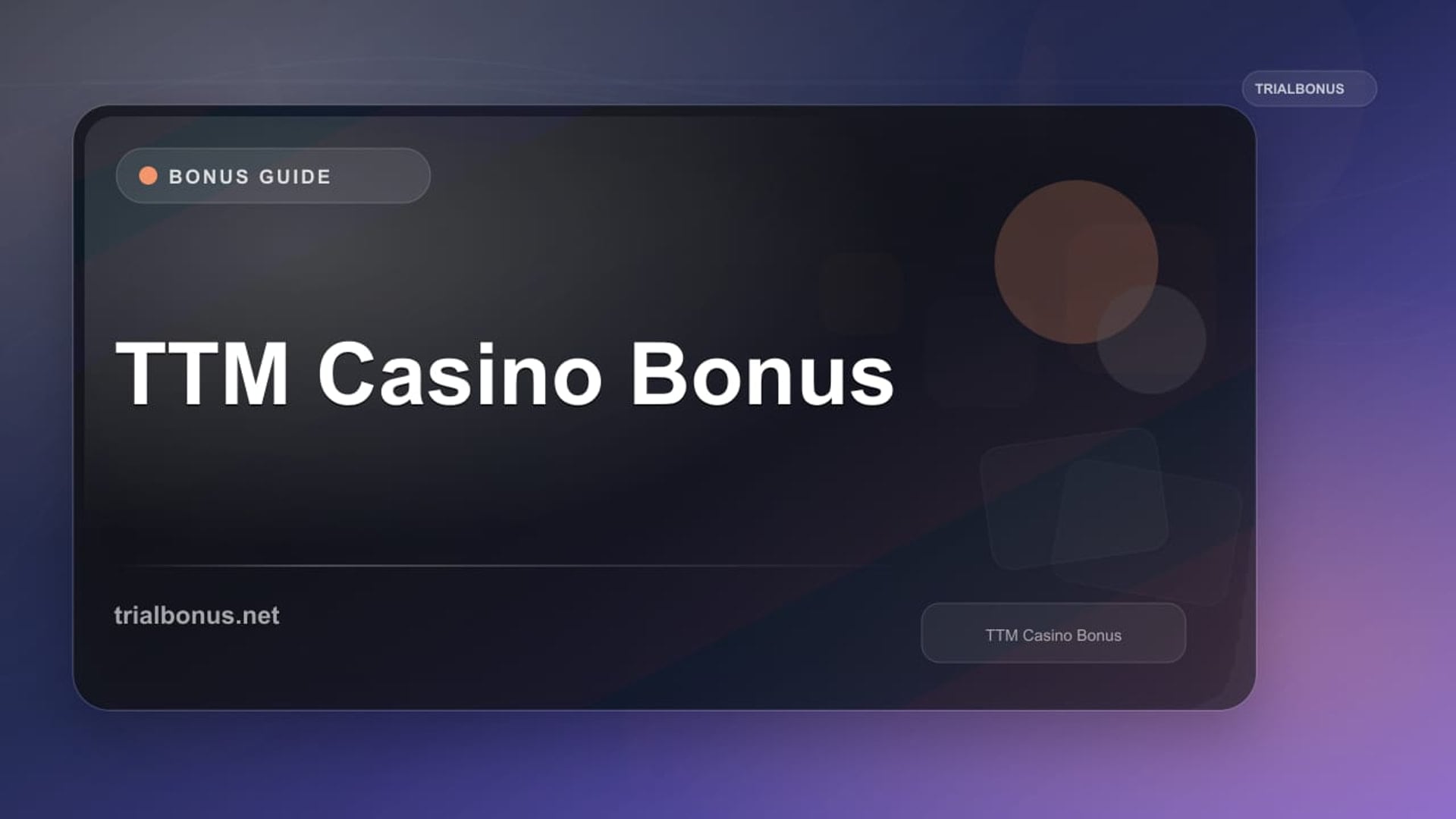 TTM Casino Bonus review