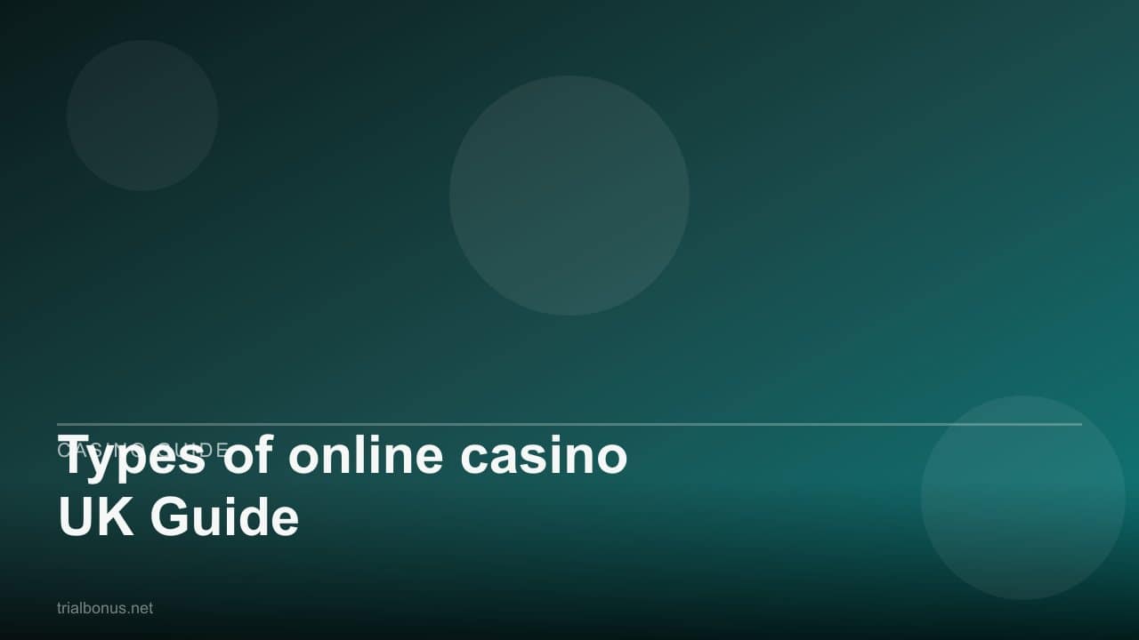 Types of online casino UK Guide review