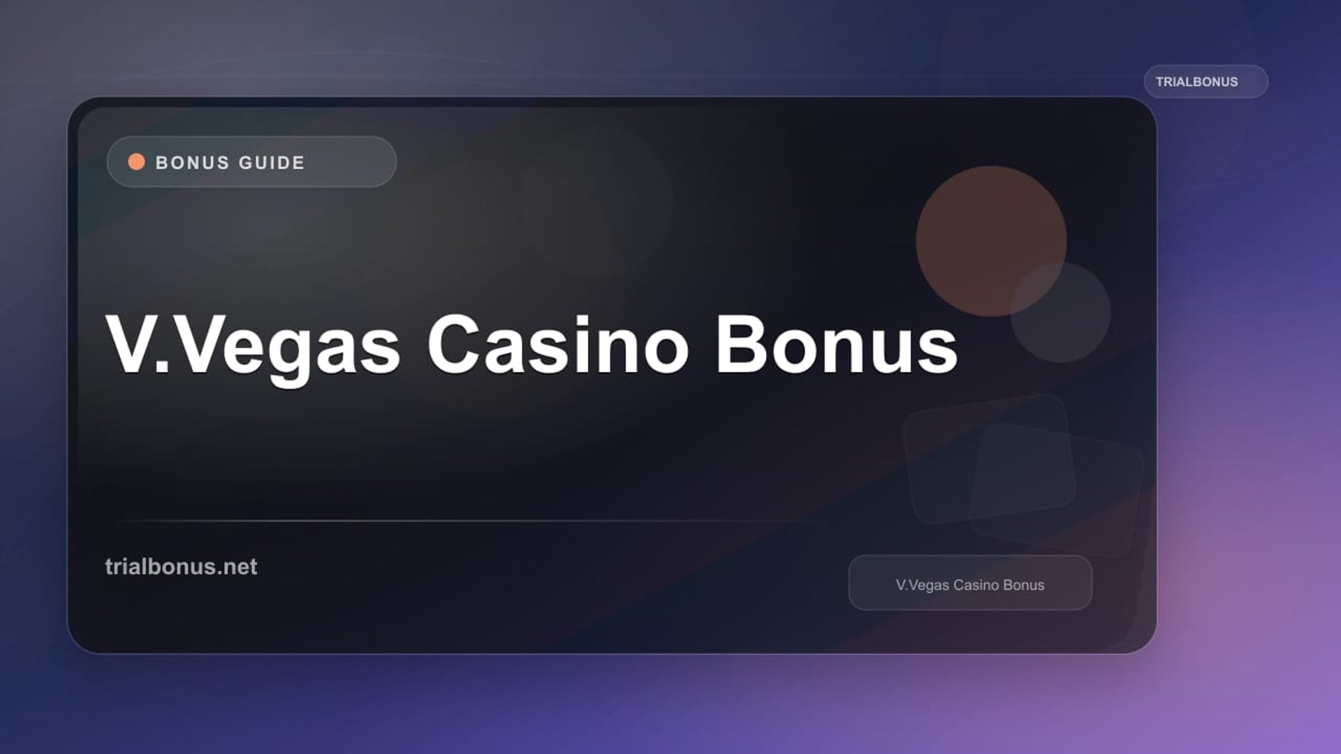 V.Vegas Casino Bonus review