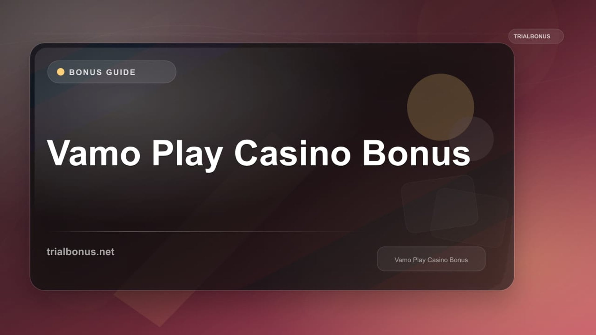 Vamo Play Casino Bonus review