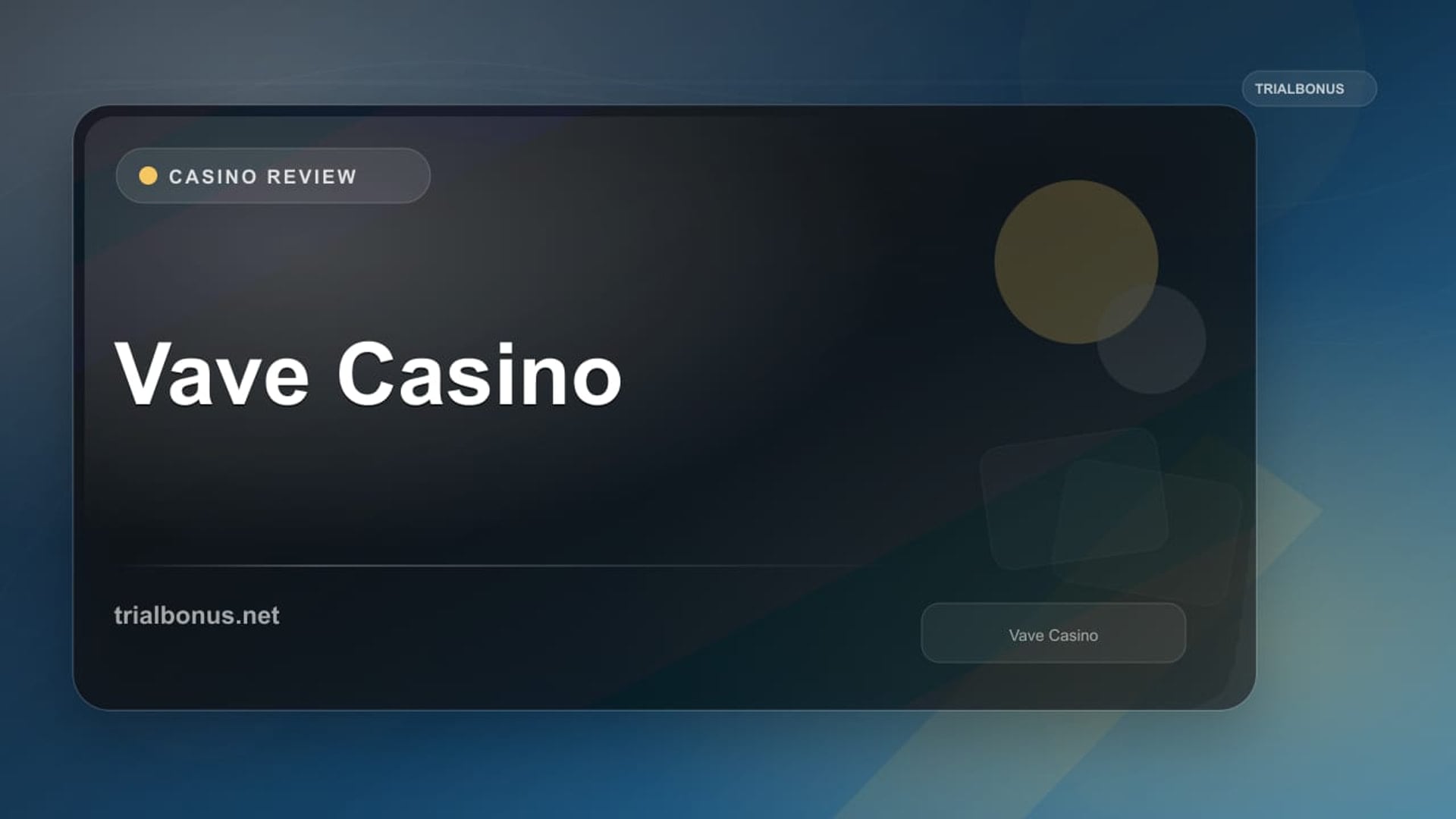 Vave Casino review