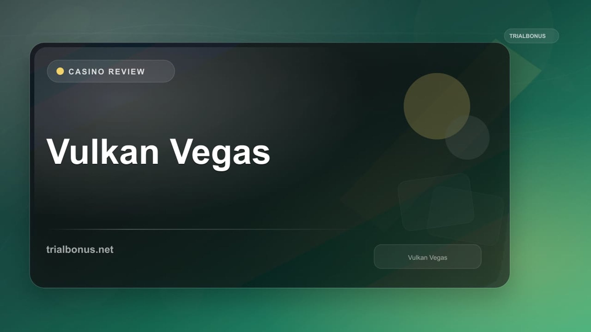 Vulkan Vegas review
