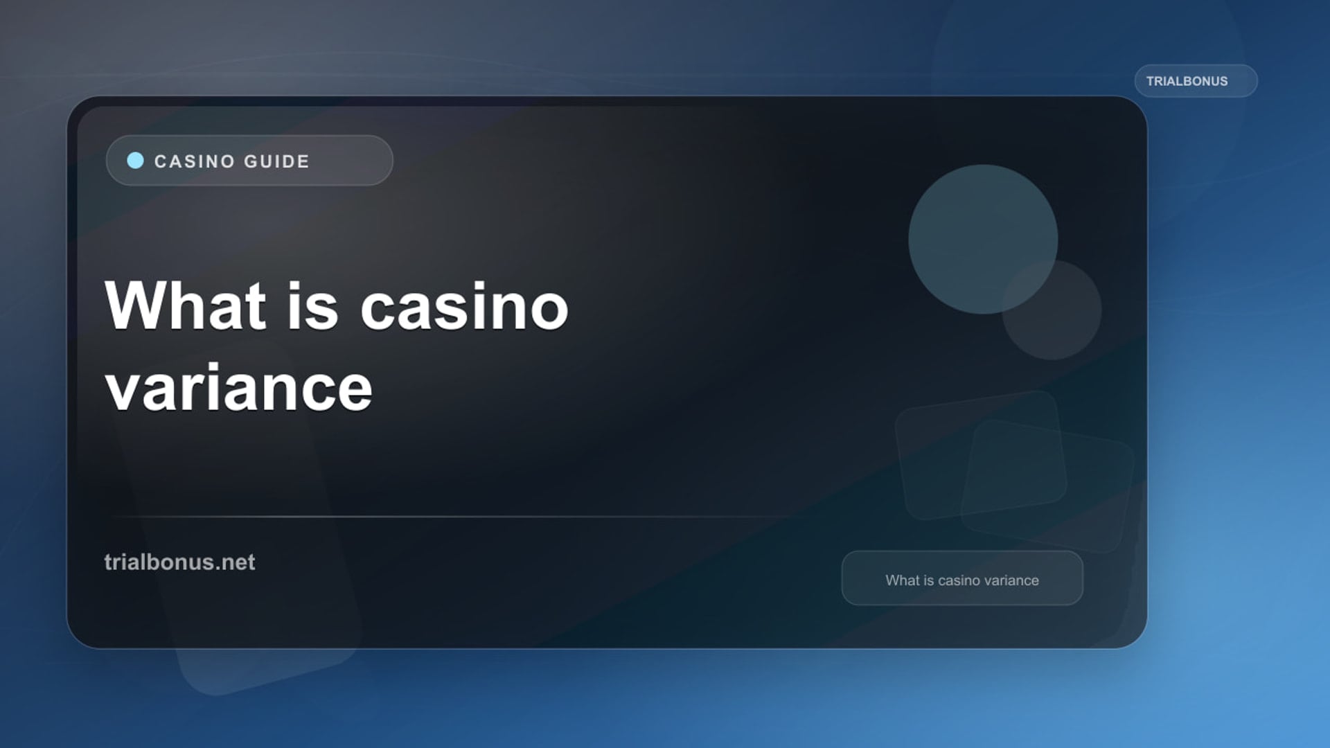 What is casino variance Guide review