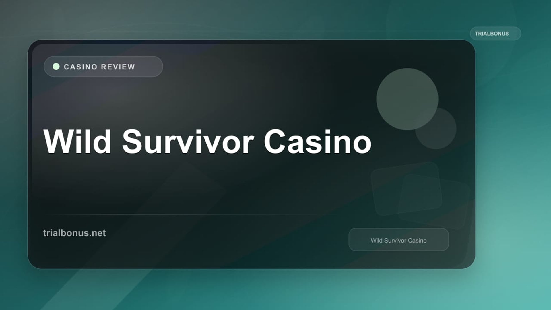 Wild Survivor Casino review